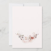 Pumpkin Rustic Fall Watercolor Wedding Einladung (Rückseite)