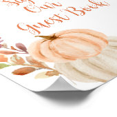 Pumpkin Rustic Floral Bitte Unterschreiben Sie uns Poster (Ecke)