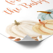Pumpkin Rustic Floral Vorhersagen für Baby Poster (Ecke)