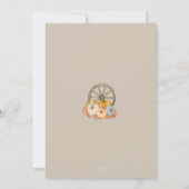 Pumpkin Rustic Herbst Ernterad Hochzeit Einladung (Rückseite)