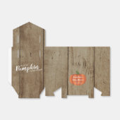 Pumpkin Rustic Wood Pattern Fall Baby Dusche Geschenkschachtel (Ungefaltet)