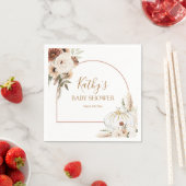 Pumpkin Rustikale Boho Arch Fall in Liebe Papier Serviette (Beispiel)