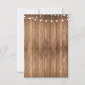 Pumpkin Rustikale Hochzeitsempfangskarten fallen C Einladung (Rückseite)