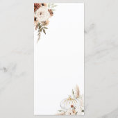 Pumpkin Rustikaler Boho Arch Fall in Liebe Menükarte (Rückseite)