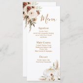 Pumpkin Rustikaler Boho Arch Fall in Liebe Menükarte (Vorne/Hinten)