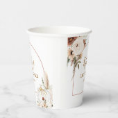 Pumpkin Rustikaler Boho Arch Fall in Liebe Pappbecher (Rechts)