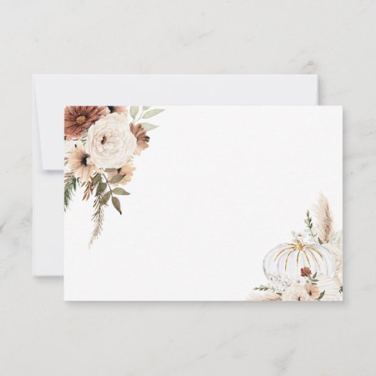 Pumpkin Rustikaler Boho Arch Fall in Liebe UAwg Dankeskarte (Rückseite)