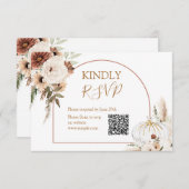 Pumpkin Rustikaler Boho Arch Fall in Liebe UAwg Dankeskarte (Vorne/Hinten)