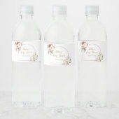 Pumpkin Rustikaler Boho Arch Fall in Liebe Wasserflaschenetikett (Flaschen)