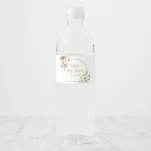 Pumpkin Rustikaler Boho Arch Fall in Liebe Wasserflaschenetikett (Vorderseite)