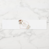 Pumpkin Rustikaler Boho Arch Fall in Liebe Wasserflaschenetikett (Einzelnes Label)