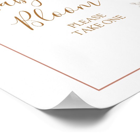 Pumpkin Rustikaler Boho Fall in Liebe Baby in Bloo Poster (Ecke)