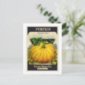 Pumpkin-Saatpaket der Vintagen Karte (Stehend Vorderseite)