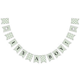 Pumpkin Sage Green Gingham Es ist eine Baby-Dusche Wimpelkette