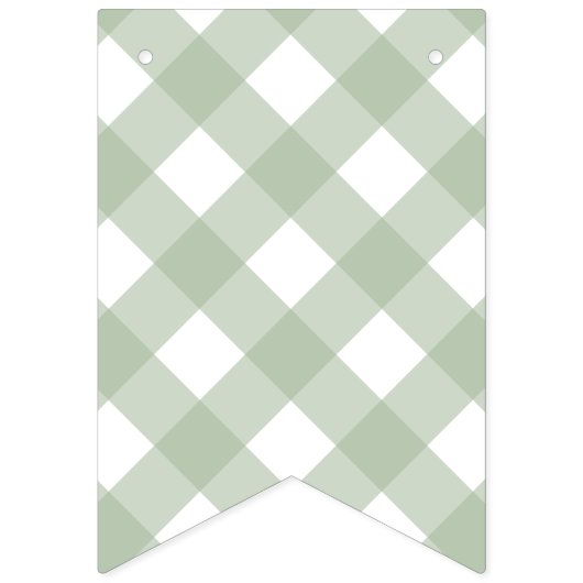 Pumpkin Sage Green Gingham Es ist eine Baby-Dusche Wimpelkette (Erste Fahne)