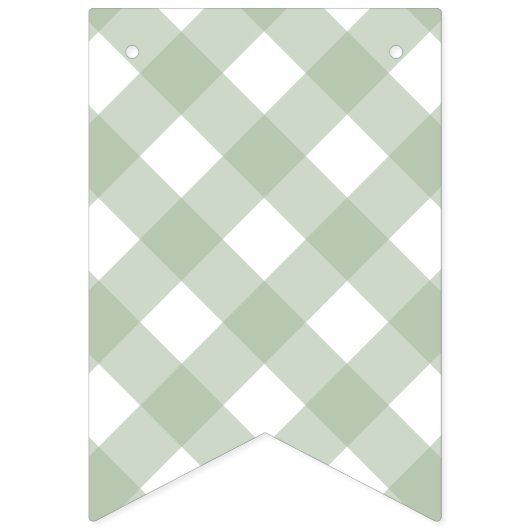 Pumpkin Sage Green Gingham Es ist eine Baby-Dusche Wimpelkette (Dritte Fahne)