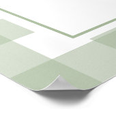 Pumpkin Sage Green Gingham Willkommen Poster (Ecke)