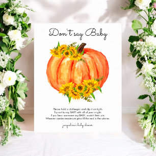 Pumpkin sagt kein Baby Game Poster
