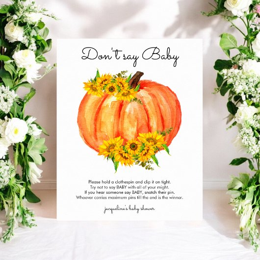 Pumpkin sagt kein Baby Game Poster