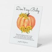 Pumpkin sagt kein Baby Game Sockelschild (Vorderseite)