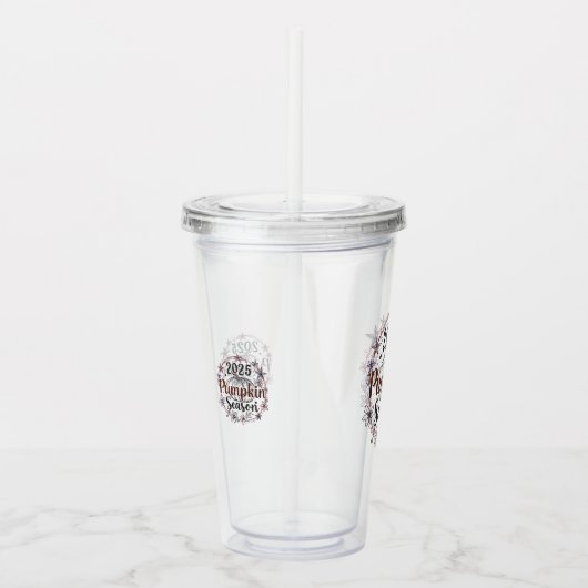 Pumpkin Saison 2025 - Eleganter Autumn Acrylic Tum Acryltrinkbecher (Rechts)