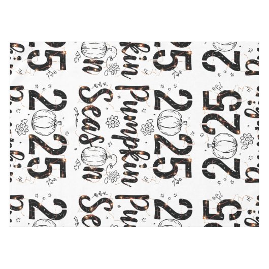 Pumpkin-Saison 2025 - Erntedank 2025 Tischdecke (Vorderseite (Horizontal))