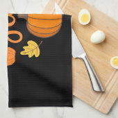 Pumpkin-Saison Herbst Geschirrtuch (Viertel Falte)
