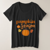 Pumpkin-Saison Herbst Große Größe T-Shirt (Design vorne)
