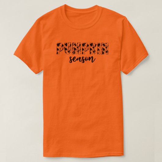 Pumpkin Saison Herbst Orange lässt Orange T-Shirt (Design vorne)