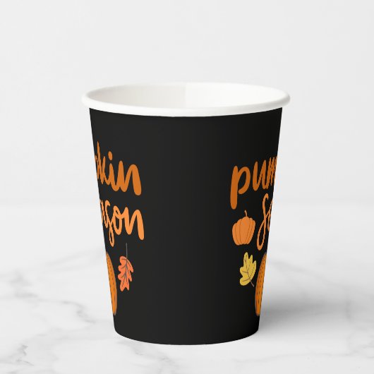 Pumpkin-Saison Herbst Pappbecher (Links)