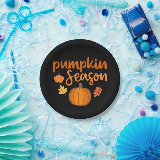 Pumpkin-Saison Herbst Pappteller (Party)