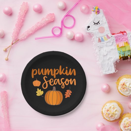 Pumpkin-Saison Herbst Pappteller (Party)