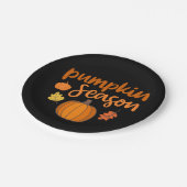 Pumpkin-Saison Herbst Pappteller (Schrägansicht)