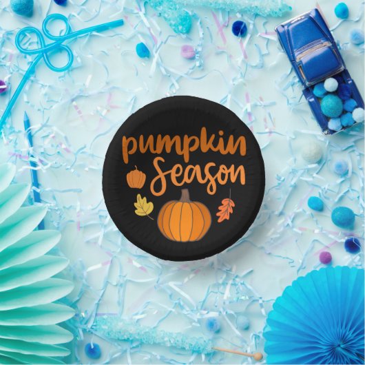 Pumpkin-Saison Herbst Pappteller (Party)