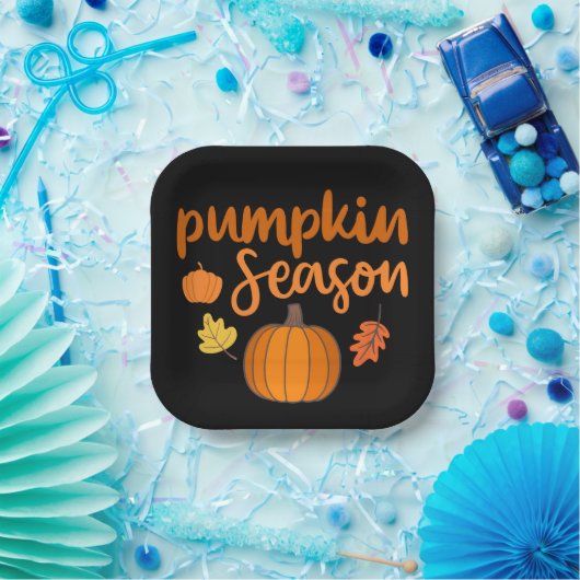 Pumpkin-Saison Herbst Pappteller (Party)