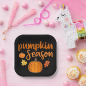 Pumpkin-Saison Herbst Pappteller (Party)