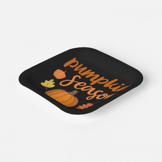 Pumpkin-Saison Herbst Pappteller (Gewinkelt)