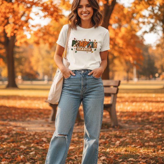 Pumpkin Saison Herbst Rustikaler Erntedank für Her Tri-Blend Shirt