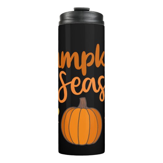 Pumpkin-Saison Herbst Thermosbecher (Vorderseite)