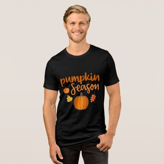 Pumpkin-Saison Herbst Tri-Blend Shirt (Vorderseite voll)