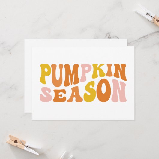 Pumpkin-Saison Karte (Vorderseite/Rückseite Beispiel)