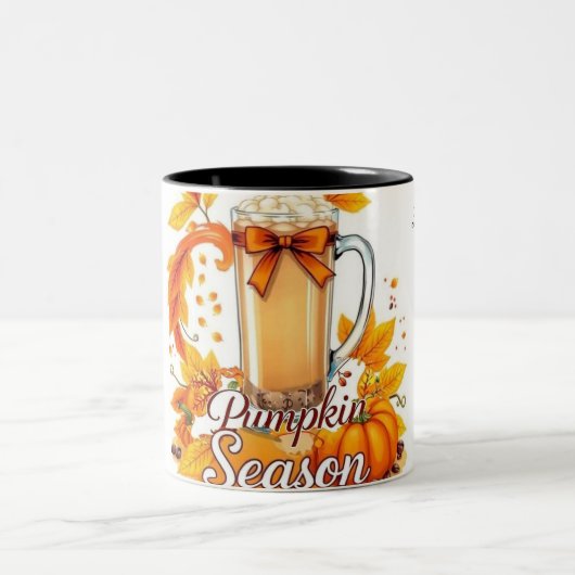 Pumpkin-Saison-Tasse Zweifarbige Tasse (Mittel)