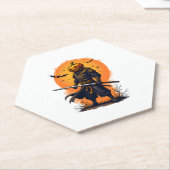 Pumpkin Samurai � Halloween Warrior T - Shirt Untersetzer (angewinkelt)