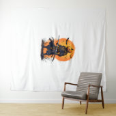 Pumpkin Samurai - Halloween Warrior T - Shirt Wandteppich (Beispiel (Horizontal))