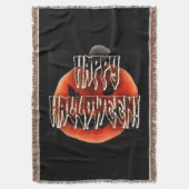 Pumpkin Scare-Wht Decke (Vorderseite Vertikal)