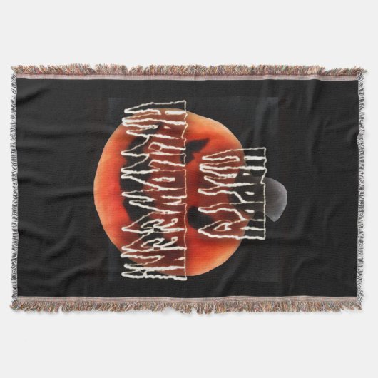 Pumpkin Scare-Wht Decke (Vorderseite)