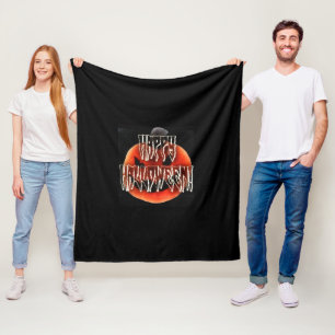 Pumpkin Scare-Wht Fleecedecke