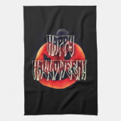 Pumpkin Scare-Wht Küchentücher (Vertikal)