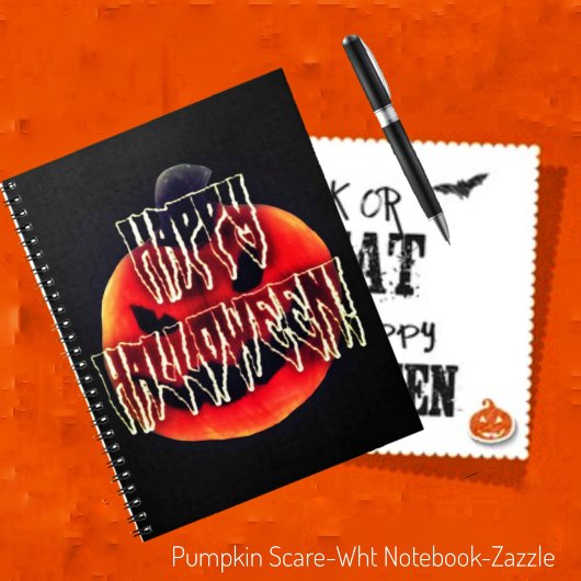 Pumpkin Scare-Wht Notizblock