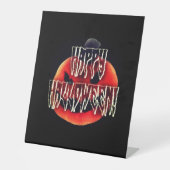 Pumpkin Scare-Wht Pedestal Sign Sockelschild (Vorderseite)